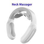 Neck Massage Neck Massager Cordless with Heat Smart Portable Electric Neck Massager 6 Modes & 30 Intensity Shiatsu Relax Massage(White)