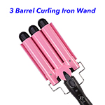 Hair Waving Styling Tools Hair Crimper 3 Barrel Curling Iron Wand Dual Voltage Ceramic Hair Curler