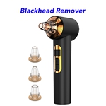 3 Heads Face Pore Cleaner Vacuum Electric Blackhead Remover Vacuum(Black)