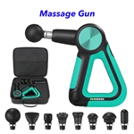 CE ROHS FCC Multi-Sided Handle Design 5 Speeds Muscle Massage Gun(Green)