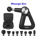 CE ROHS FCC Multi-Sided Handle Design 5 Speeds Muscle Massage Gun(Black)