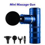 Super Small Quiet Portable Percussion Deep Tissue Pocket Massager Mini Massage Gun (Blue)