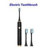 IPX7 Waterproof Rechargeable Sonic Automatic Wireless Electric Toothbrush (Black)