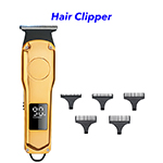 2021 New Arrivals CE FCC ROHS MSDS Approved LCD Display Hair Clippers(Gold)