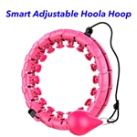 2 in 1 Fitness Weight Loss Hoola Hoop Relif 24 Knots Abdomen Smart Hoola Hoop(Red)