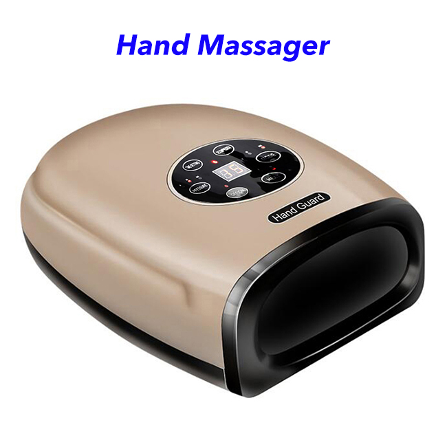 New Cordless Hand Massager Rechargeable with 3 Levels and Intensity Compression(Amber gold)