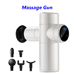 30 Speeds Upgraded Mini LCD Touch Screen Deep Tissue Pocket Handheld Fascia Massage Gun(White)