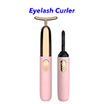 Wholesales Double Use Mini Electric Makeup Sets Eyelash Extensions D Curls V Shape Face Heaters Eyelash Curler(Pink)