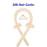 Beauty Hot Sell Sleeping Silk Hair Curler Heatless Hair Curl Silk Scrunchies Set Curling Ribbon (champagne gold)