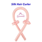 Beauty Hot Sell Sleeping Silk Hair Curler Heatless Hair Curl Silk Scrunchies Set Curling Ribbon (rose gold)
