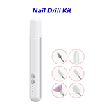 Portable USB Rechargeable Mini Nail Drill Kit Nail Polisher Electric Manicure & Pedicure Set (White)