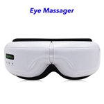 Wireless Music Rechargeable Eye Therapy Air Pressure Vibration Eye Massager with Heat (white)