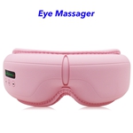 Wireless Music Rechargeable Eye Therapy Air Pressure Vibration Eye Massager with Heat (pink)