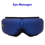 Wireless Music Rechargeable Eye Therapy Air Pressure Vibration Eye Massager with Heat (blue)
