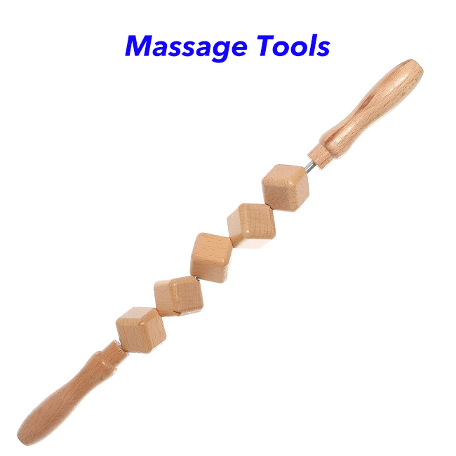 Handheld Therapy Release Muscle Pain Anti Cellulite Wooden Massage Roller Tool