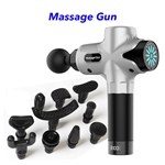 Therapy Handheld Percussion Deep Tissue Fascial Gun Electric Muscle Massage Gun(Silver)