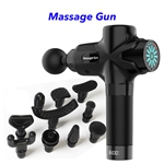 Therapy Handheld Percussion Deep Tissue Fascial Gun Electric Muscle Massage Gun(Black)