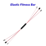 New Arrival Handheld Muscle Training Lose Weight  Detachable Elastic Fitness Bar(red)