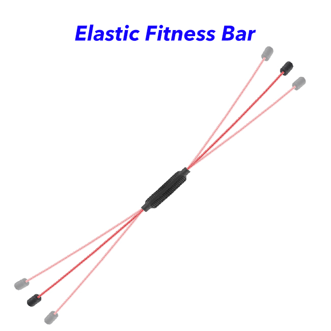 New Arrival Handheld Muscle Training Lose Weight Elastic Fitness Bar(red)