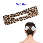 Magic Hair Styling Hair Braiding Tool French Twist-Hairstyle Clip Hair Bun Maker(small leopard color)
