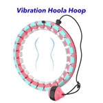 New 24 Knots Adjustable Loss Weight Equipment with 360 Massage Vibration Hoola Hoop(Green Pink)