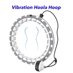 New 24 Knots Adjustable Loss Weight Equipment with 360 Massage Vibration Hoola Hoop(Grey)