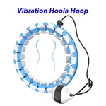 New 24 Knots Adjustable Loss Weight Equipment with 360 Massage Vibration Hoola Hoop(Blue)