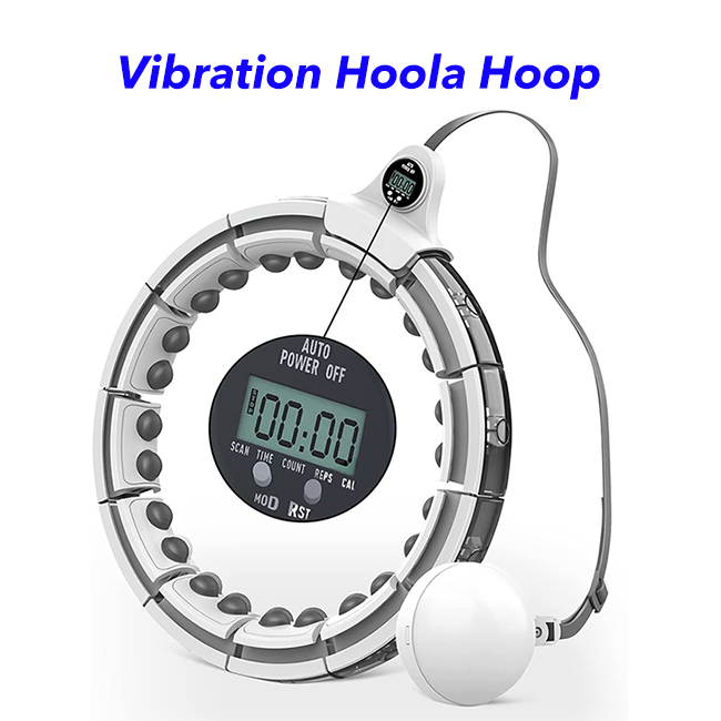 Adjustable Detachable Smart Digital Vibration Weighted Loss Fitness Hoola Hoop