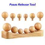 Massage Tools Wood for Psoas Release Tool with 6 Massage Heads Cellulite Wooden Body Roller Massager