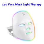 Wireless Electric Blue & Red Light Anti Aging Skin Rejuvenation 7 Colors Electric Facial Mask LED Light Therapy Face Mask