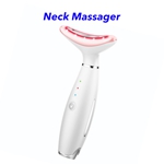 Smart Portable Face and Neck Lifting Massager Electric Skin Care Tool Reduce Wrinkles EMS Neck Massager(White)