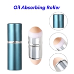 Double Head Volcanic Stone Facial Volcanic Oil Absorbing Roller Volcanic Stone Oil Absorber(Blue)