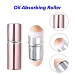 Double Head Volcanic Stone Facial Volcanic Oil Absorbing Roller Volcanic Stone Oil Absorber(Pink)