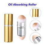 Double Head Volcanic Stone Facial Volcanic Oil Absorbing Roller Volcanic Stone Oil Absorber(Yellow)