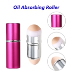 Double Head Volcanic Stone Facial Volcanic Oil Absorbing Roller Volcanic Stone Oil Absorber(Rose)