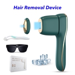 Home Use Painless Permanent IPL Laser Hair Removal with Ice Cooling Function(Green)