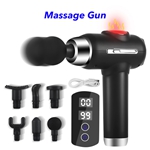 Heated Deep Tissue Massage Gun Fascial Gun Massage Led Touch Screen Massage Gun