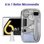 CE Approved Home Use Skin Care 6 In 1 Micro Needle Roller Set (Black)