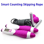 Smart Calorie Jump Counter Skipping Rope Cordless Jump Rope for Indoor Outdoor (Rose and White)