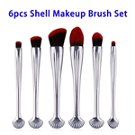 6pcs Nylon Hair Shell Makeup Brush Set (Color 4)
