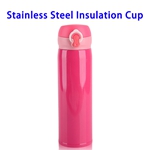 500ML Metal Stainless Steel Sports Water Bottle (Rose Red)