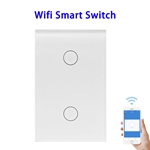 FCC ROHS Approved Wifi Smart Switch Compatible With Alexa and Google Home (Two Control)
